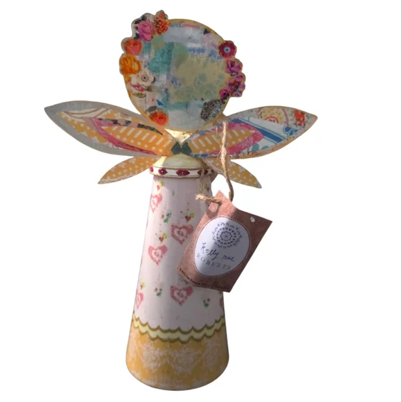 Brand New! Kelly Rae Roberts Colorful Angel Figurine w/ Heart and Floral Accents - Picture 2 of 6